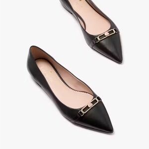 Kate Spade Black Flats Sleek Design